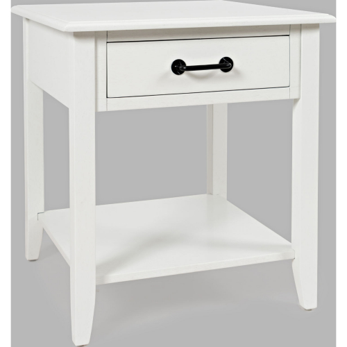 North Fork End Table in White Wood